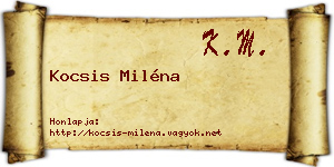 Kocsis Miléna névjegykártya